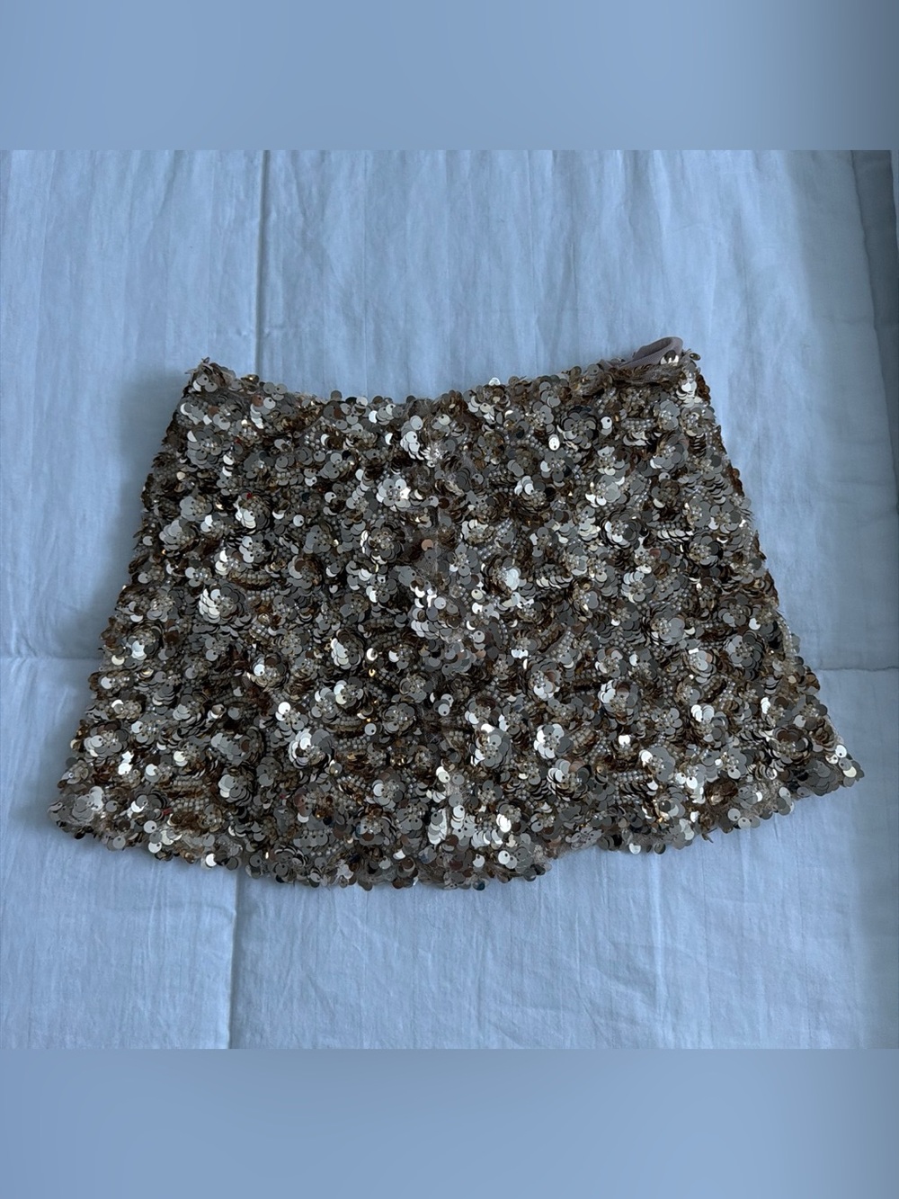 White Fox stepping out in style sequin mini skirt